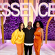 Essence CEO Michelle Ebanks, Essence Ventures Founder & Chairman Richelieu Dennis, and Essence Chief Content & Creative Officer Moana Luu pose onstage during the 2020 13th Annual ESSENCE Black Women in Hollywood Luncheon on February 06, 2020 in Beverly Hills, California.